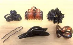 ヘアクリップ ヘアアクセサリー　6個セット　バレッタ　髪留め