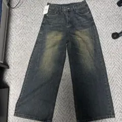 ダークブルー ワイドレッグデニム 未使用