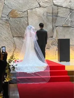 ベール キラキラ チュール シフォン ラメ ベールダウン 結婚式　メロウ加工