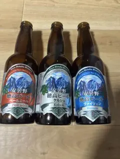 安曇野 穂高ビール 空き瓶 3本セット　中身なし　信州　長野