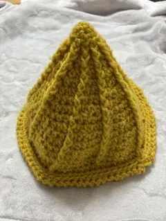 ニット帽　黄色　大人