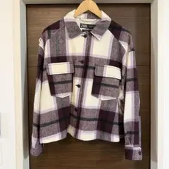 ZARA フランネルチェックジャケット