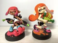 スプラトゥーン2 amiibo アミーボ イカガール ネオンピンク　オレンジ