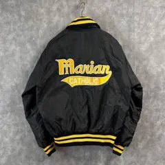 Marian Catholic 刺繍ナイロンスタジャン XL ゆるダボメンズ古着
