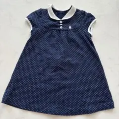ミキハウス キッズ ワンピース ドット柄 90（A771）