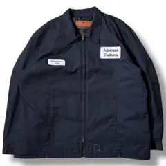 90s USA製 レッドキャップ ワークジャケット ネイビー 企業 ワッペン