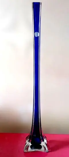 ❀青いガラスの花瓶❀一輪たて❀一輪挿し