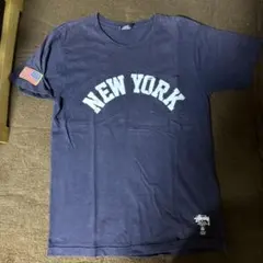Stussy NEW YORK ポケットTシャツ ネイビー　M値段交渉⭕️