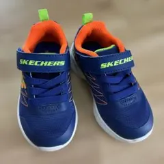 SKECHERS スポーツシューズ ネイビー/オレンジ