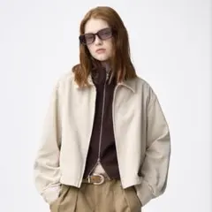 GU コーデュロイジップシャツジャケット+E M 新品 新作 短丈