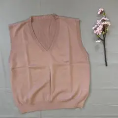 ❣️新品未使用❣️B.N.1 SELECT Vネック ニットベスト ピンク L