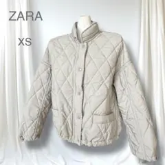 ZARA /ザラ　キルティング中綿ジャケット 軽量 暖かい 薄ベージュ XS