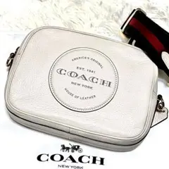 【極美品】 コーチ チョークマルチ 2way ショルダーバッグ レザー チャーム