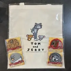 トムとジェリー ハッピーくじ C賞とF賞　トートバッグと缶バッジ