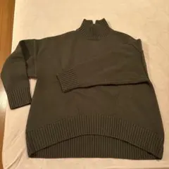 CINOH ハイネック ニット セーター 長袖 カーキ