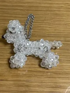 【12月21日まで限定値下げ】ビーズ編みのキーホルダー　犬