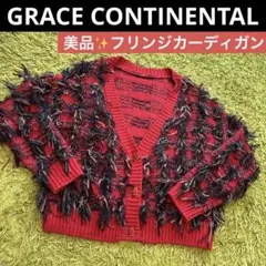 【GRACE CONTINENTAL】美品✨サイズ36 フリンジカーディガン