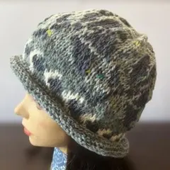 ビーニー キャップ　ニット帽子　クラッシャーハット　バケットハット　棒針編み