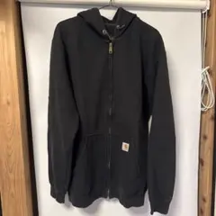 Carhartt ブラック ジップアップパーカー