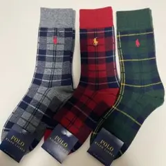 新品Polo Ralph Lauren レディースソックス3足セット　605