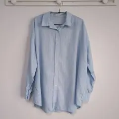 JEANASIS 水色 ストライプ 長袖