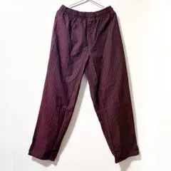 UNCOMMON 赤×黒 ストライプ柄 パンツ