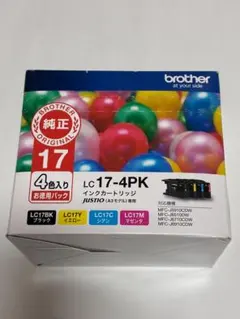 【訳あり】ブラザー 純正インク LC17-4PK 4色パック（期限切れ）のサムネイル