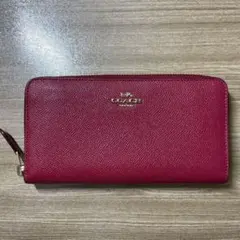 COACH コーチ アコーディオン ジップ ウォレット 長財布 ピンク