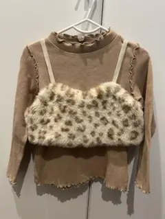 キッズ カットソー ビスチェ付き