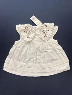 【新品】プティマイン　100ブラウス　 いちご刺繍ブラウス