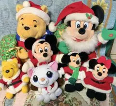 ミッキー ミニー マリー プーさん サンタ クリスマス ぬいぐるみ ディズニー