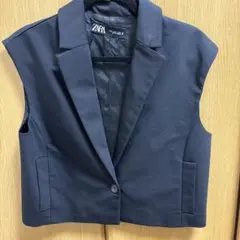 ZARA ノースリーブジャケット 黒 M