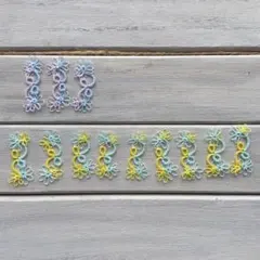 ✴︎SALE✴︎ タティングレース　お花パーツ12個　パステル