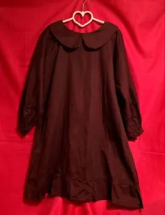 ワンピース　チュニック　丸襟　レトロ