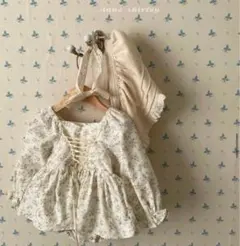 anneshirley フラワープリントロンパース Mサイズ