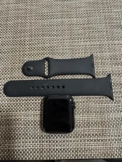 Apple WatchSE 第1世代44mmブラック シリコンバンド　充電器付き