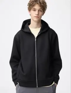 GU パフスウェットフルジップパーカ　ユニセックス　L