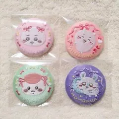 ☆未使用品☆ ちいかわ 刺繍缶バッジ ビスケット2 4点セット モモンガ