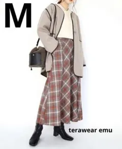 値下げterawear emuしまむら⭐︎てらさんコラボ　チェック柄フレアスカート