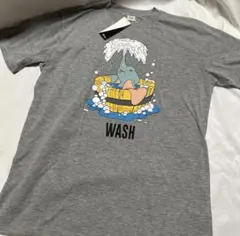 【L】19年製　廃盤　ディズニー　ダンボ　水浴び　ウォッシュ　Tシャツ　グレーのサムネイル