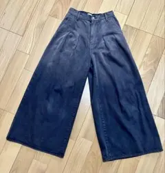 CIMARRON シマロン ワイドパンツ S チャコールグレー レディース 美品のサムネイル
