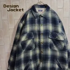 CPOジャケット ボア　オンブレ　チェック　シャドーチェック