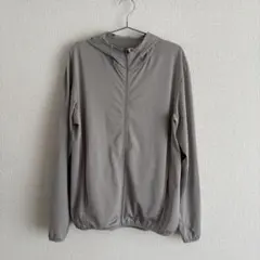 GU UVカット フルジップパーカー グレー M