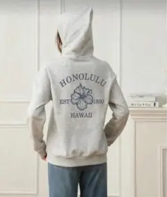HONOLULU フード付きパーカー グレーのサムネイル