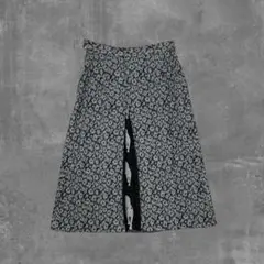 レトロ 古着 ロングスカート 高級裏地 キュプラ100% 冬服 モノトーン