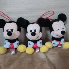 ミッキーマウス むにゃすや　ぬいぐるみ 3体セットコンプリート