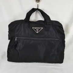 プラダ PRADA ビジネスバッグ ブリーフケース ナイロン 三角ロゴ 黒 A4