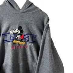 レトロ ディズニー パーカー ミッキー 刺繍 Disney