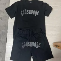god savage Tシャツ ショートパンツセット ブラック　セットアップ 2026年最新】GOD savage セットアップの人気アイテム - メルカリ
