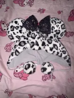 ディズニーミニー ファンキャップ ヒョウ柄 レオパード ホワイト 白